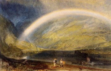 Turner Painting - Arco iris Una vista del Rin desde el viñedo Dunkholder de Osterspey Romantic Turner